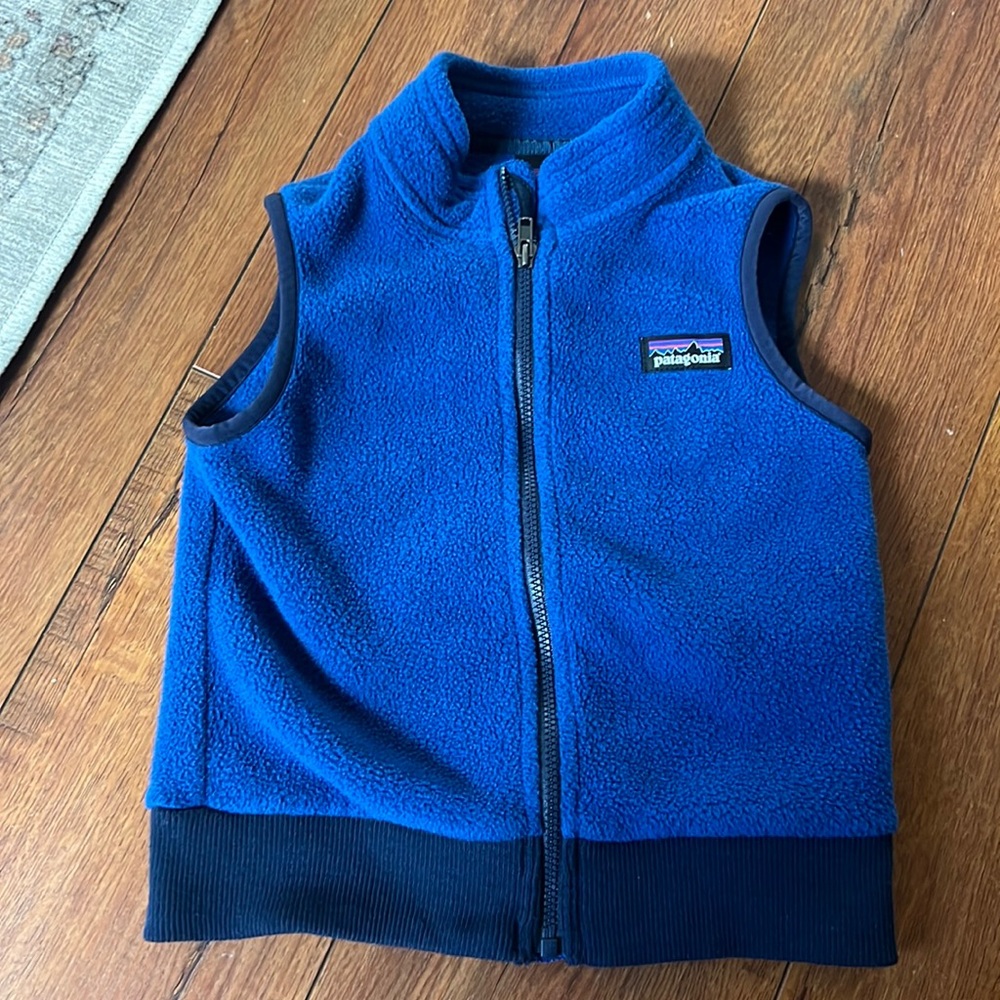 Patagonia Kids Blue Fleece Vest